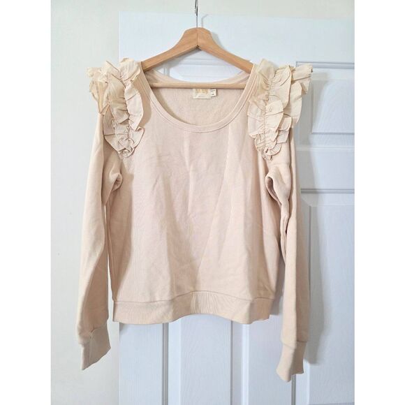 Nation LTD Esther Sweatshirt with Poplin L $225 - Picture 4 of 10